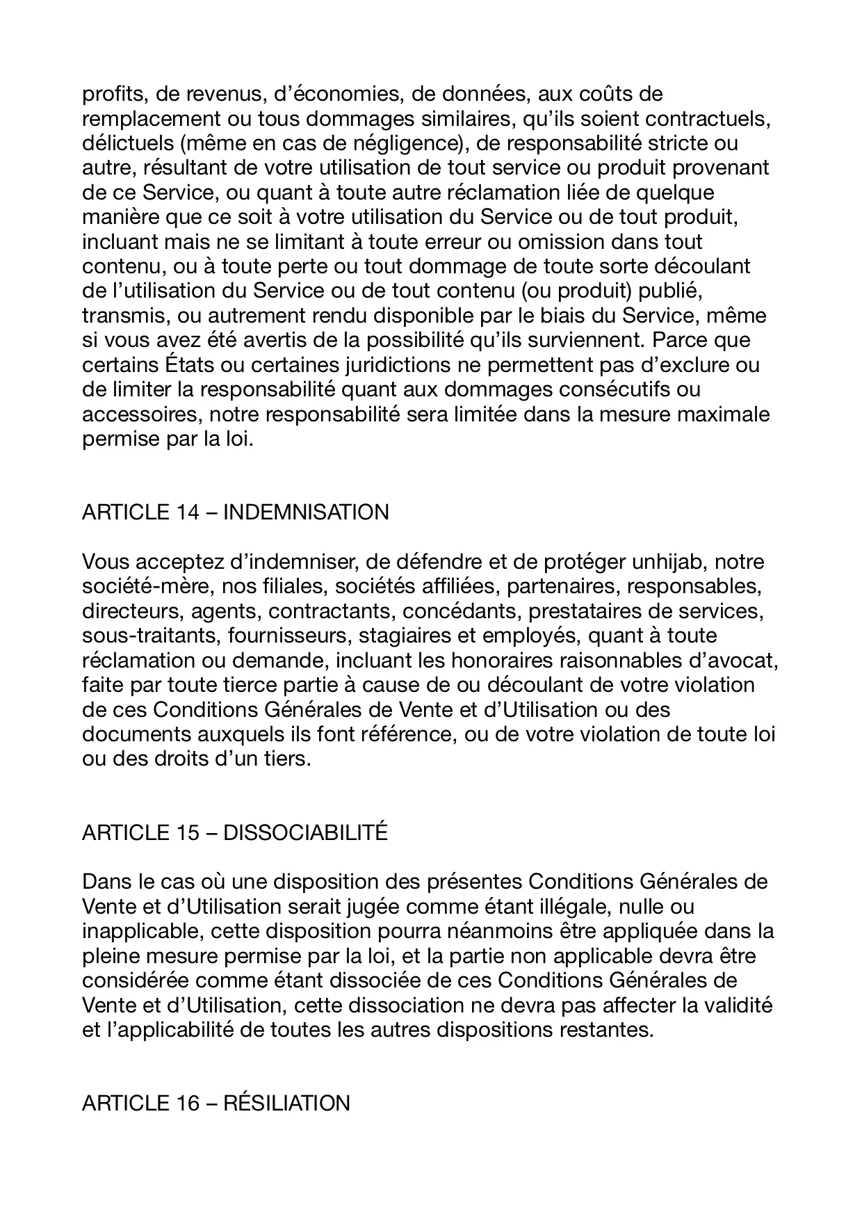 Conditions Générales de Vente 10 Conditions Générales de Vente