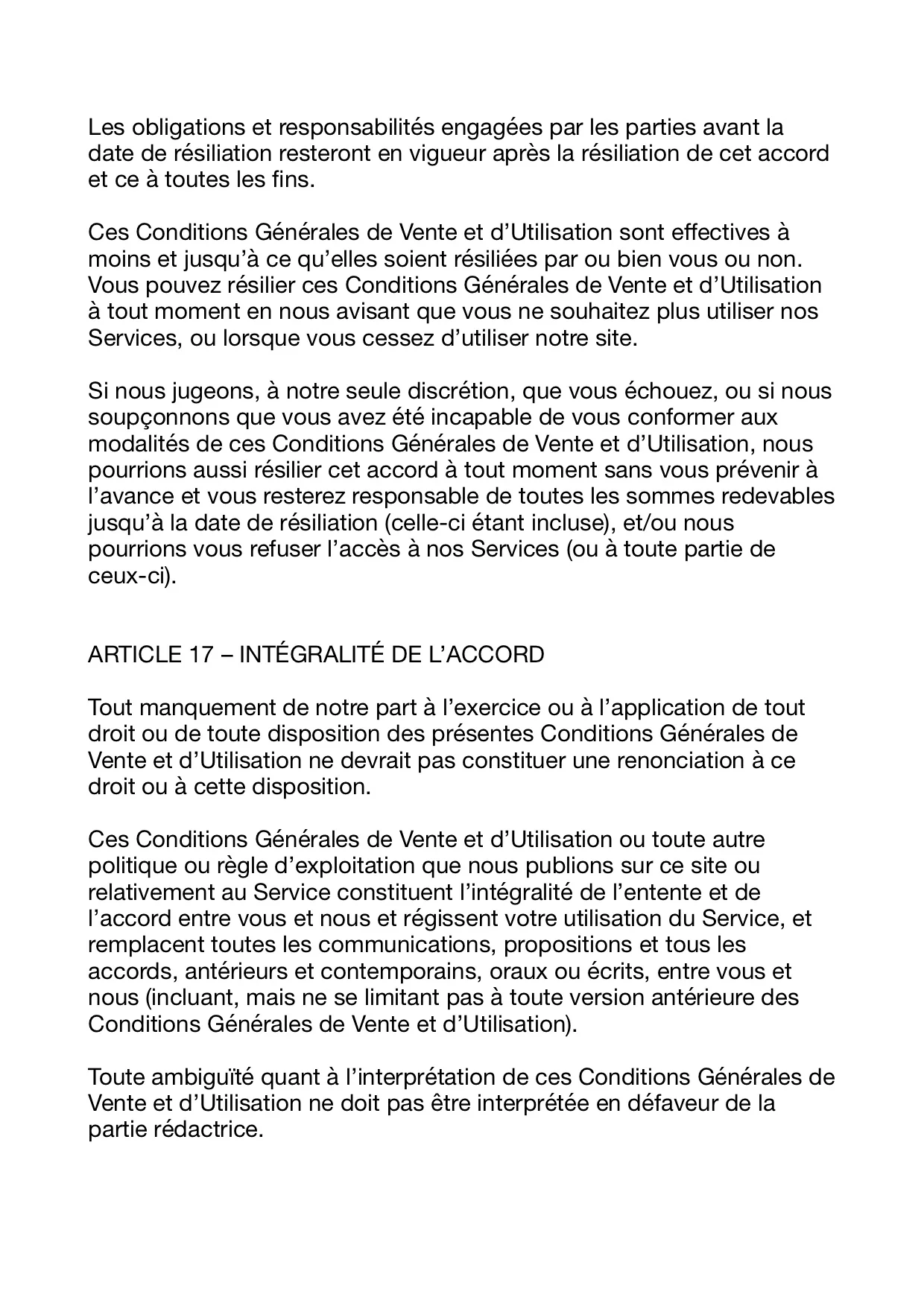 Conditions Générales de Vente 11 Conditions Générales de Vente