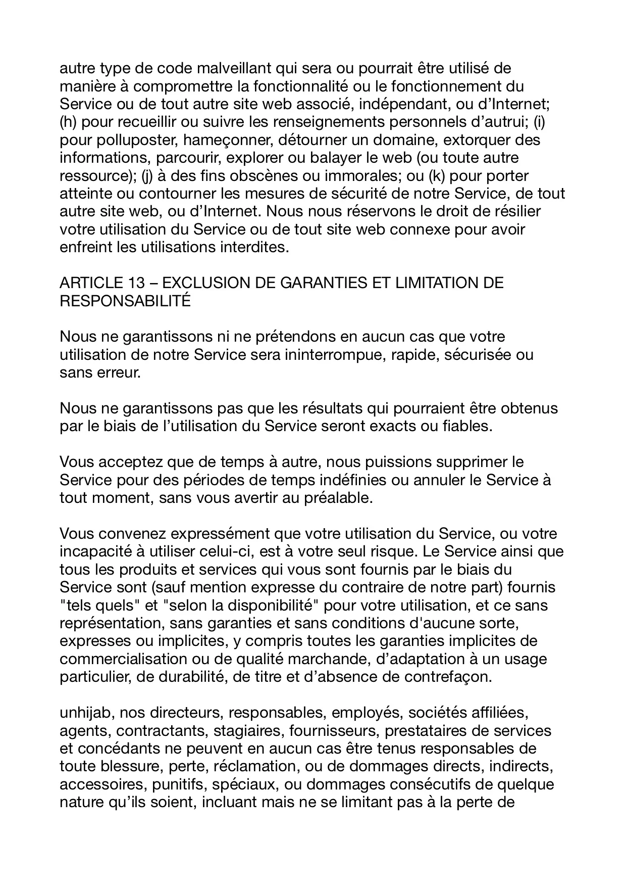 Conditions Générales de Vente 9 Conditions Générales de Vente