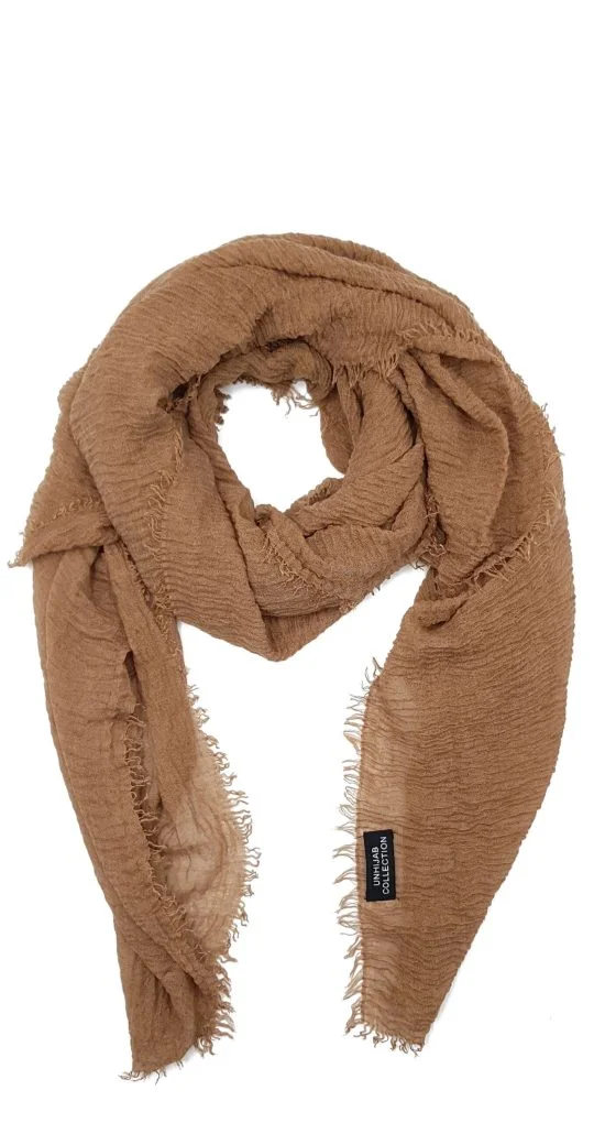 BasicColl.marron.c.j-scaled-1.jpg Hijab Froissé Camel Basic Collection – Image 1