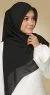 Hijab Mousseline Carré Collection Riley Noir – Image 4