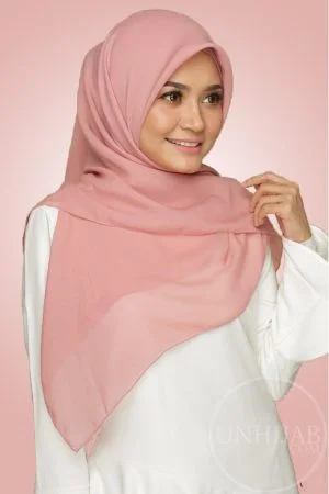 Hijab Mousseline Carré Riley DustyPink