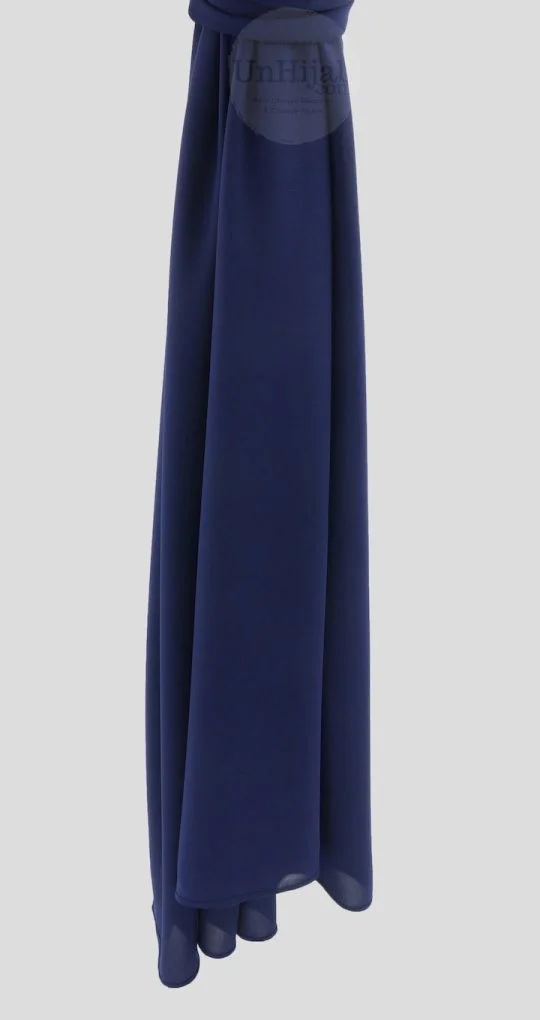 Hijab Mousseline Bleu Marine Luxury Mousseline