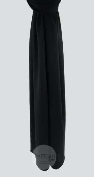 Hijab Mousseline Noir Luxury Mousseline