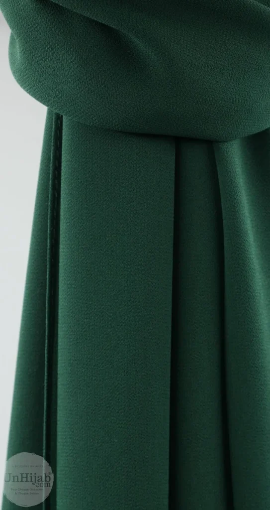 Hijab Mousseline Vert forêt Premium Collection – view 3