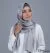Hijab Elyse 2 en 1 Gris - Imagen 2