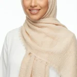 Hijab Beige effet froissé-clean-1