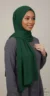 Premium Collection forest green chiffon hijab