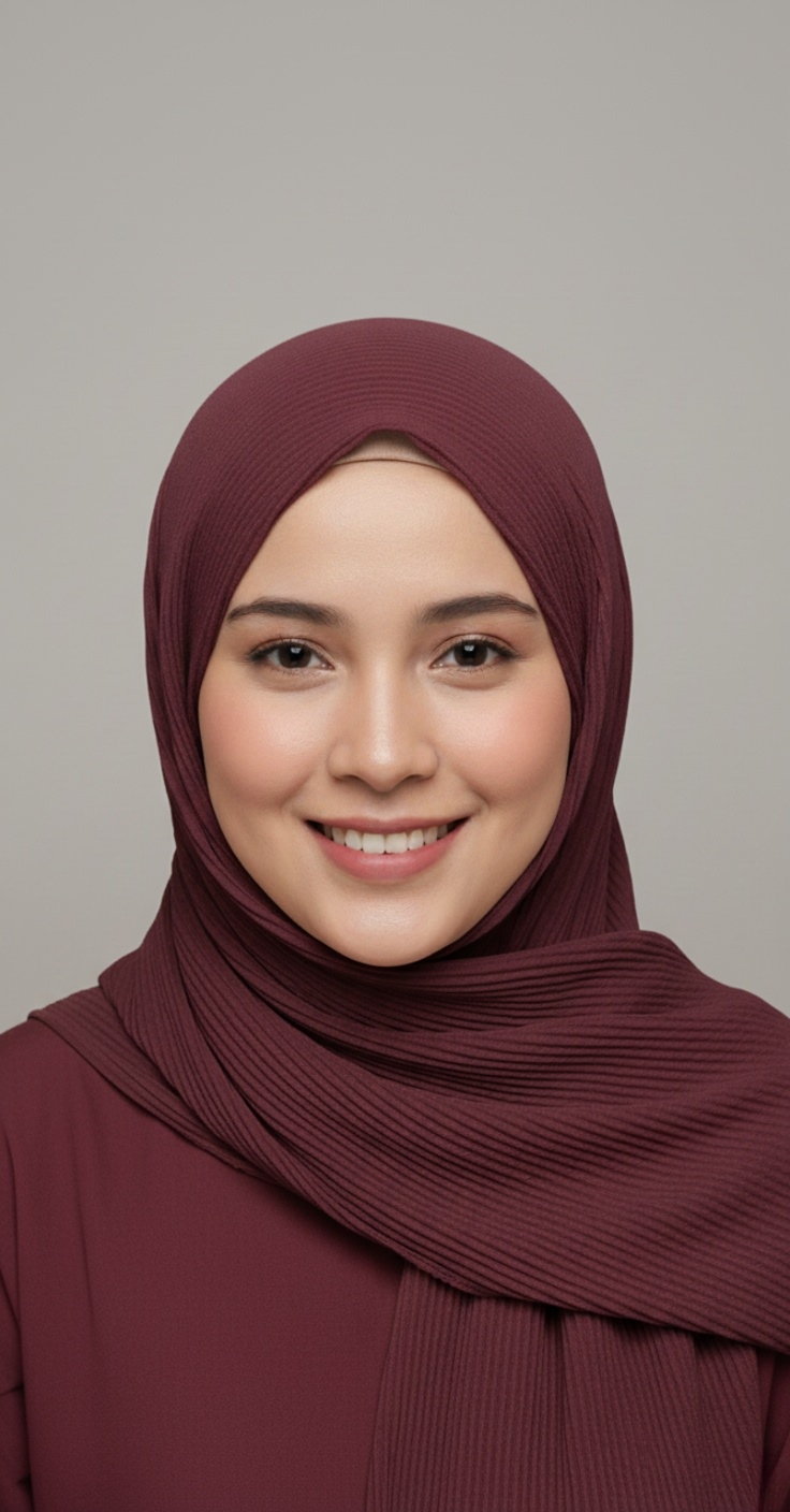 Hijab Plissé Careena firebrick Hijab Plissé Careena firebrick