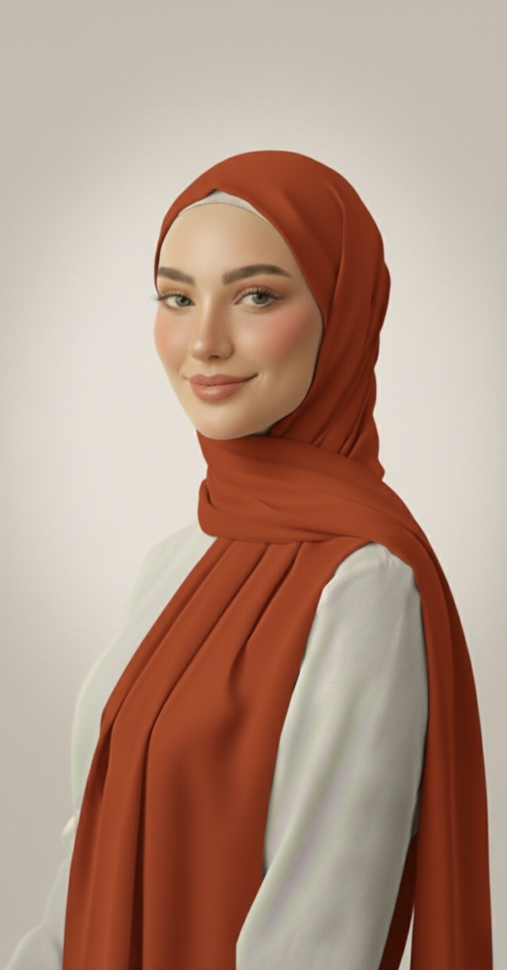 Hijab Soie de Medine Cinnamon