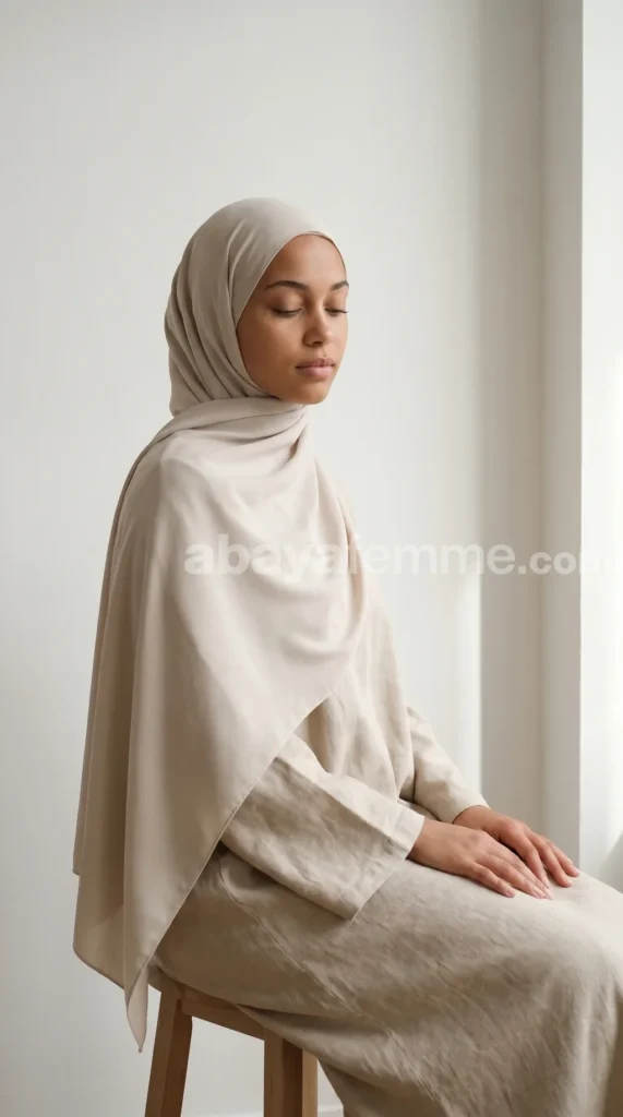Beige Medina Silk Hijab 02