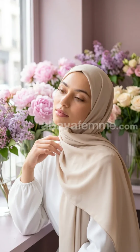 Hijab Soie de Médine Beige