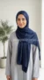 Navy Blue Medina Silk Hijab 02