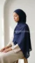 Navy Blue Medina Silk Hijab 01