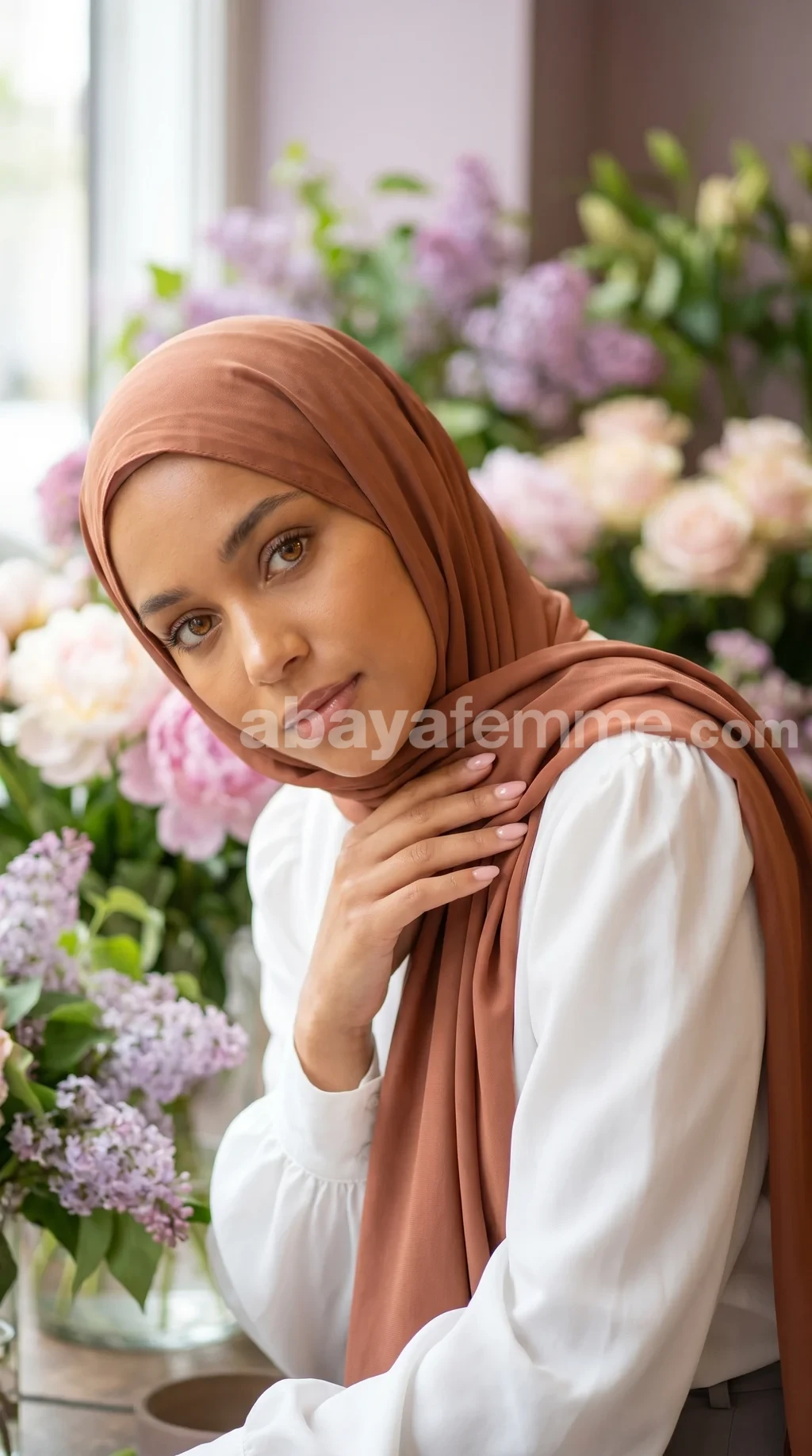 Hijab Soie de Médine rouille