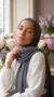 Dark grey Medina Silk Hijab