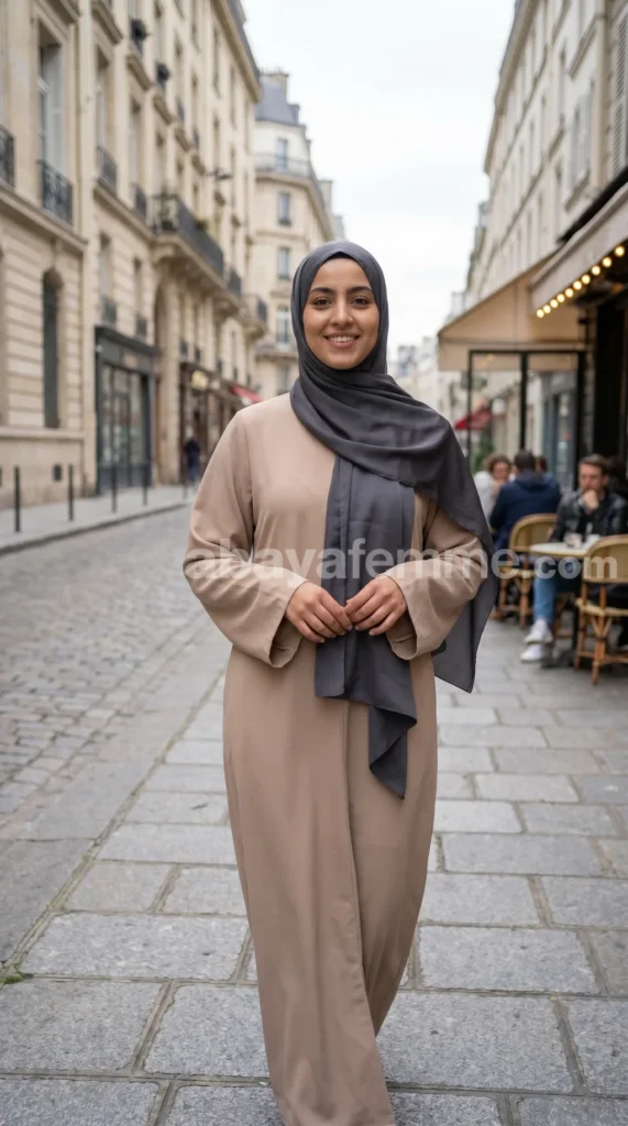 Dark grey Medina Silk Hijab 03