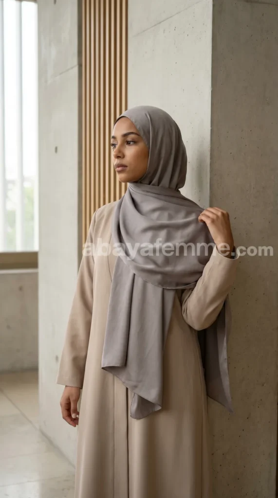 Grey Medina Silk Hijab 02