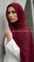 Burgundy Pleated Chiffon Hijab Wisteria Collection - Image 3