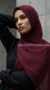 Burgundy Pleated Chiffon Hijab Wisteria Collection - Image 2