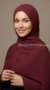 Burgundy Pleated Chiffon Hijab Wisteria Collection - Image 4