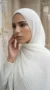 White Pleated Chiffon Hijab Wisteria Collection - Image 5