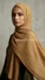 Camel pleated chiffon Hijab Wisteria Collection 01