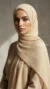 Camel pleated chiffon Hijab Wisteria Collection 02