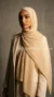 Camel pleated chiffon Hijab Wisteria Collection 03