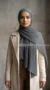 Grey Pleated Chiffon Hijab Wisteria Collection 03