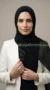 Black pleated chiffon hijab
