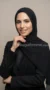 Black pleated chiffon Hijab