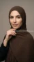 Leather Brown 03 pleated chiffon hijab