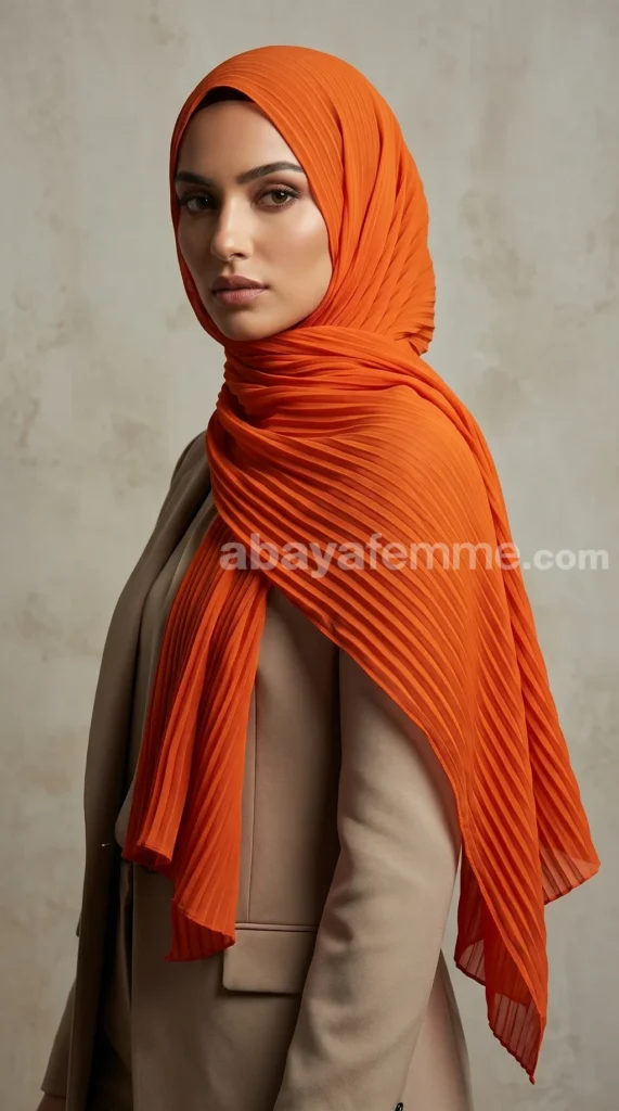 Affordable Pleated Mandarin Chiffon Hijab Wisteria Collection 01