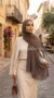 Deep Taupe Pleated Chiffon Hijab Wisteria Collection 04