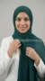 Teal Wisteria Pleated Chiffon Hijab - Image 5