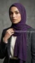 Hijab Mousseline Plissé violet profond Collection Wisteria 02