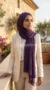Hijab Mousseline Plissé violet profond Collection Wisteria 01