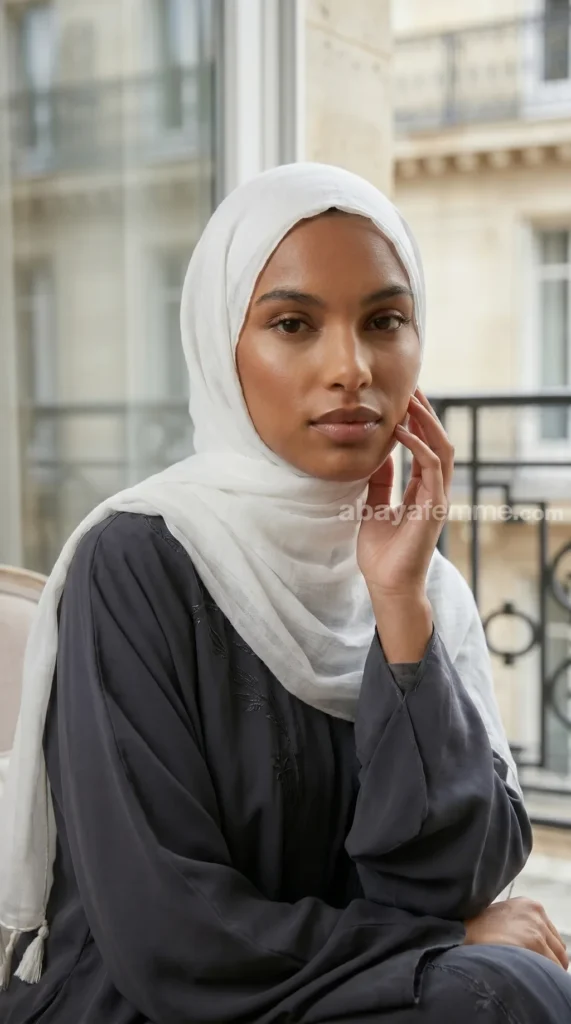 White Tassel Hijab Basic Collection