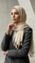 Cream Tassel Hijab Basic Collection 01