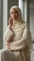 Cream Tassel Hijab Basic Collection