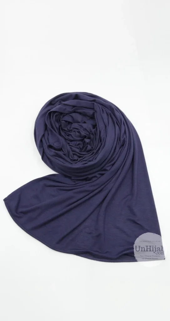 Hijab Jersey Bleu Marine collection Premium – vue 3
