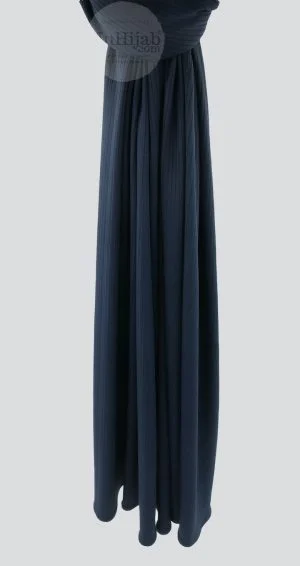 Luxury Navy Blue Ribbed Jersey