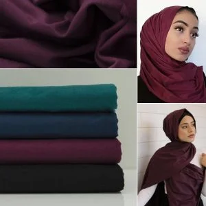 Hijab Collection Daim Violet foncé