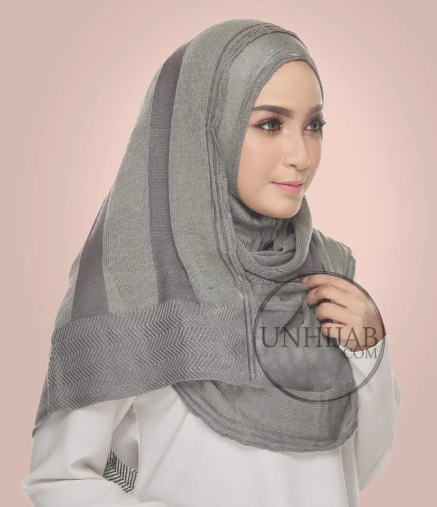 Hijab Colección Dahlia gris/verde