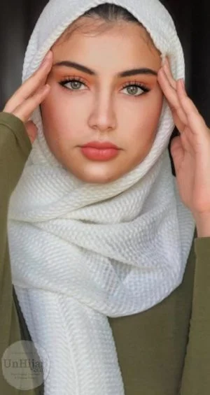 Hijab Plissé Careena Blanc