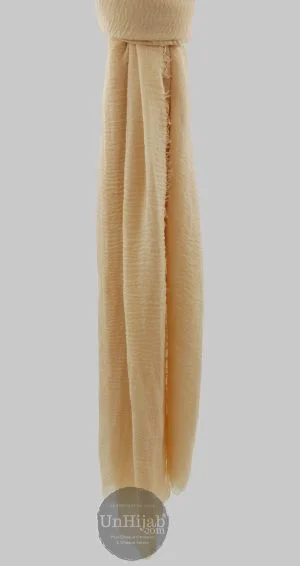 hijab froissé beige