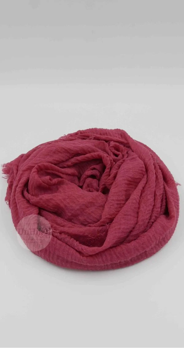 Hijab Froissé Rose foncé Basic Collection