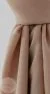 Beige Hijab Mousseline Froissé – Bild 3