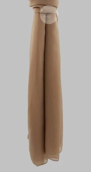 Hijab Mousseline Froissé Beige fauve